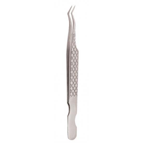 Diamond Print S-Type Eyelash Tweezer