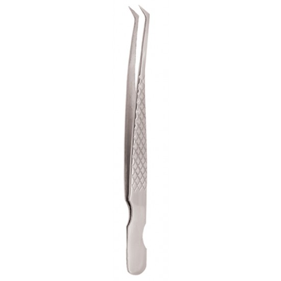 Diamond Print S-Type Eyelash Tweezer