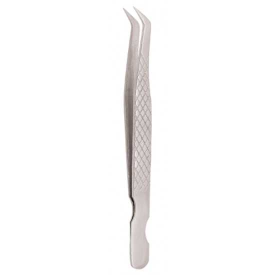 Diamond Print S-Type Eyelash Tweezer