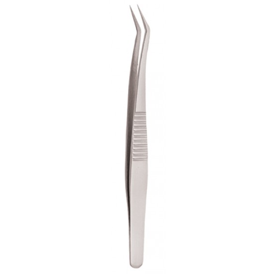 Serrated Handle Eyelash Tweezer