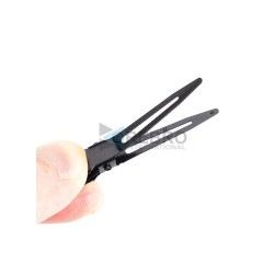 BLACK- 1.75 Inches Single Prong Hair Clips
