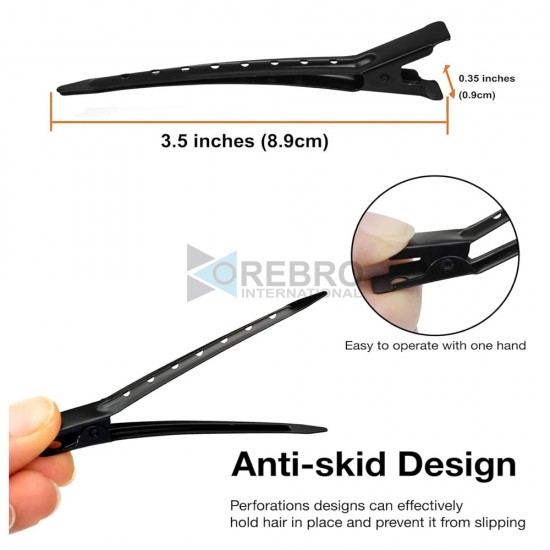 Black -3.5 Inch Duck Billed Clips