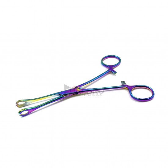 Mini Forester(Sponge) Forceps, Slotted - Multi Oxide Coated