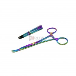 Thin MicroDermal Surface Anchor Holder Forceps-1.6mm Hole- Multi Oxide Coated