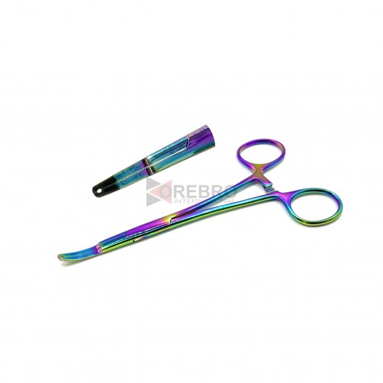 Thin MicroDermal Surface Anchor Holder Forceps-1.6mm Hole- Multi Oxide Coated