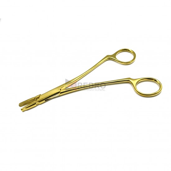 Ring Opening/Closing Forceps-Multi Use Tool, 2 Grooves - Gold Oxide Coated