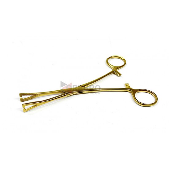 Pennington Forceps, Slotted- Gold Oxide Coated