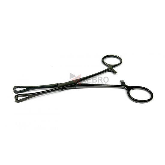 Mini Pennington Forceps, Slotted- Black Oxide Coated