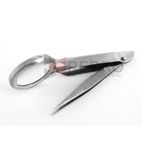 Small Tweezer With Magnifying Glass