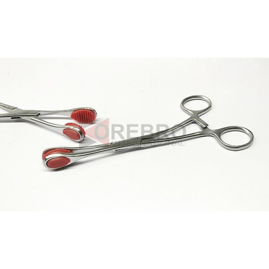 Tongue Forceps with Rubber Tips