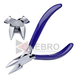 Angled Chain-Nose Pliers with Groove