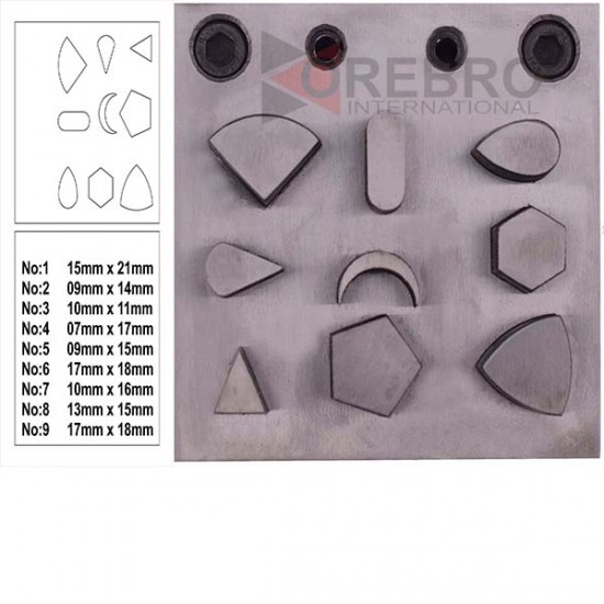 New Steel Disc Cutter 9 Assorted Shapes Jewellery Designs Pattern Various Forms