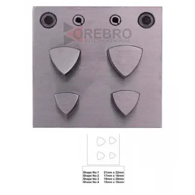 Curvilinear Triangle Shaped Steel Disc Cutter 15 Mm- 22 Mm Jewelry Designs