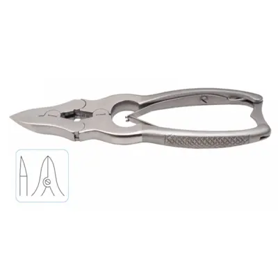 Double Action Nail Clipper Straight Jaw Double Spring 12cm