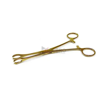Forester(Sponge) Forceps, Slotted- Gold Oxide Coated