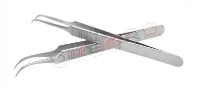Needle Nose Curved Tweezer (12cm) Finger grip (Narrow Tip)Curved Classic Volume Tweezer (12cm) Finger grip