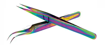 Straight Isolation Tweezers (12cm) (Narrow Tip)Curved Classic Volume Tweezer (12cm)