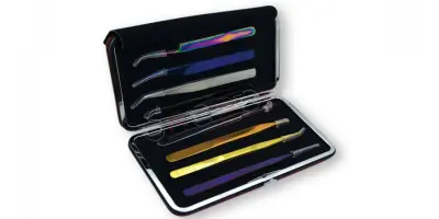 TWEEZERS PACKING CARRYING CASE- Magnetic Case Holding for (8) Tweezers (17cm*10cm)