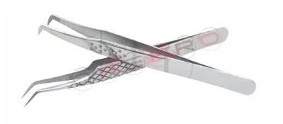(Wide Tip) Russian Volume 75° Tweezer (11.5cm) Dotted Pro Straight 10mm 45° Volume Tweezer (12cm) Diamond Elite